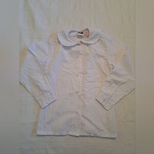 Rifle Kaynee white girls size 7 Peter Pan long sleeve blouse, EUC